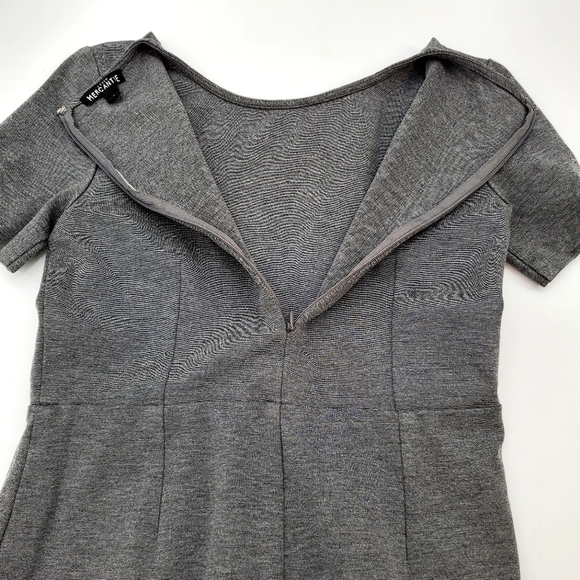 J. Crew Mercantile Gray Short Sleeve Casual Mini Dress - Picture 4 of 8